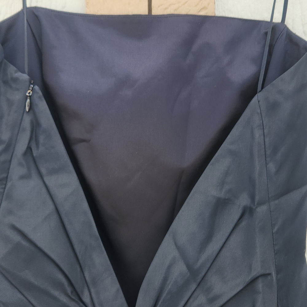 Vintage 90s Shelli Segal Laundry Retro Whimsigoth Edgy Twist Detail Black 10 - Picture 4 of 9